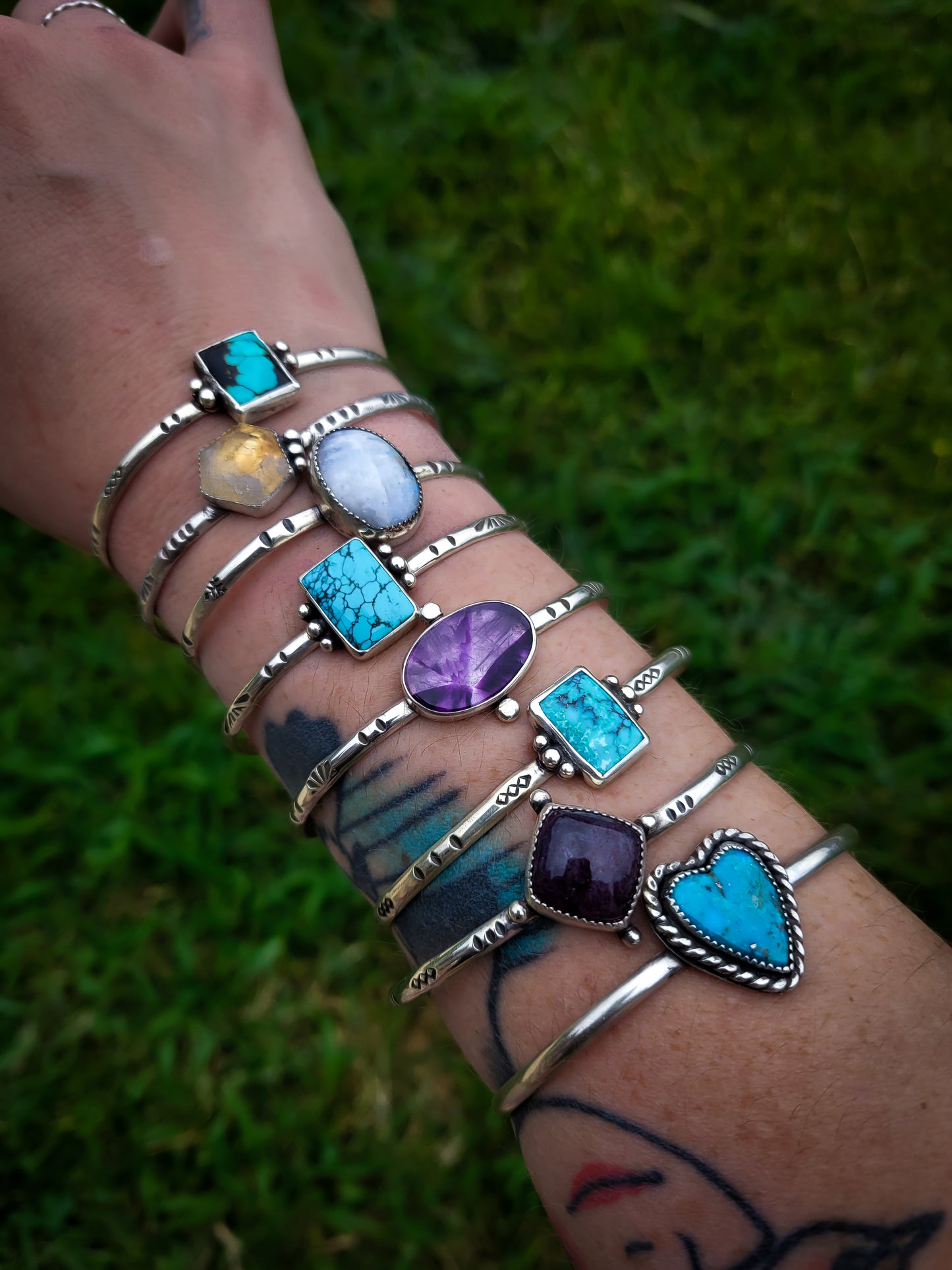 Gemstone Stacking Cuffs