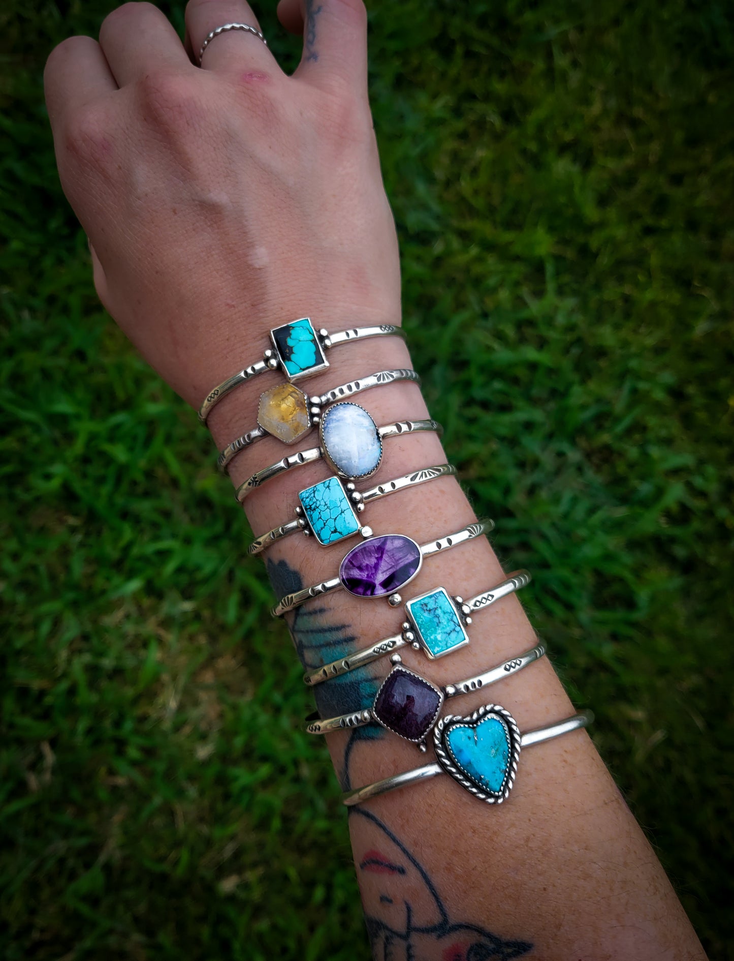 Gemstone Stacking Cuffs