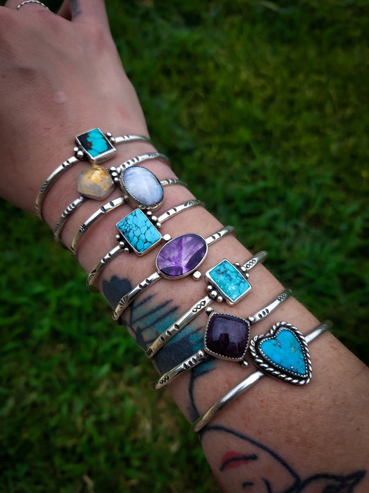 Gemstone Stacking Cuffs