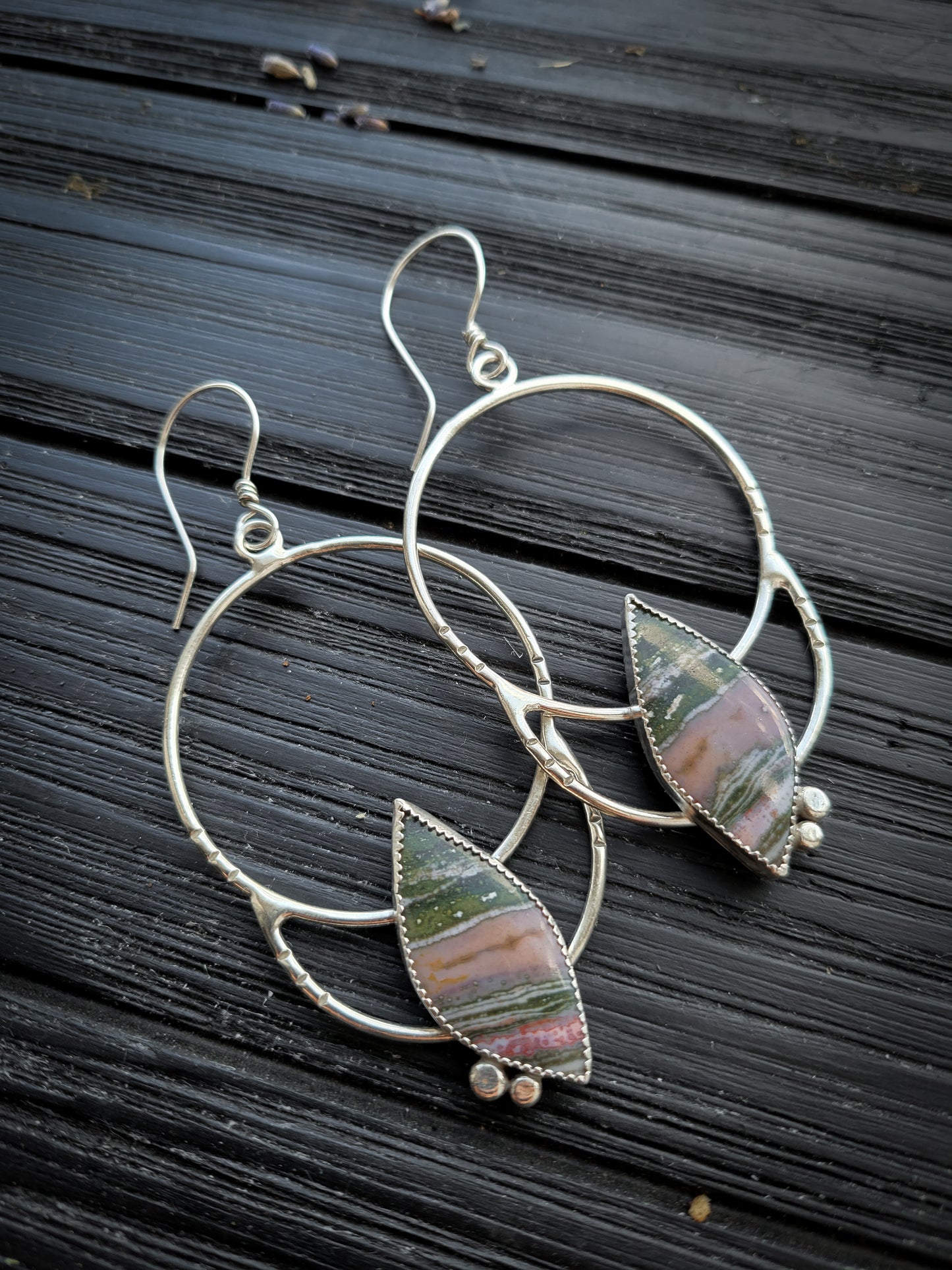 Ocean Jasper Hoops