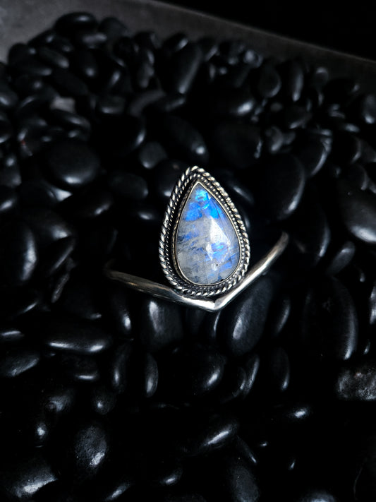 Moonstone Chevron Cuff