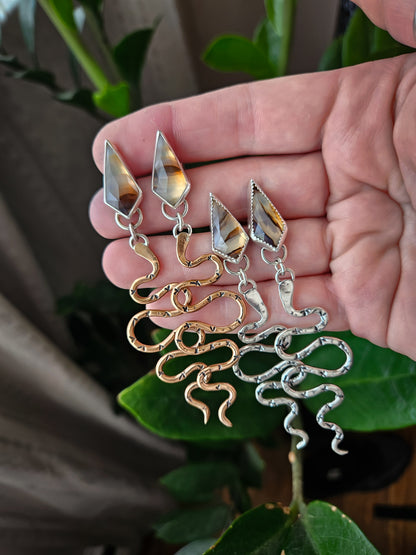 Montana Agate Kundalini dangles