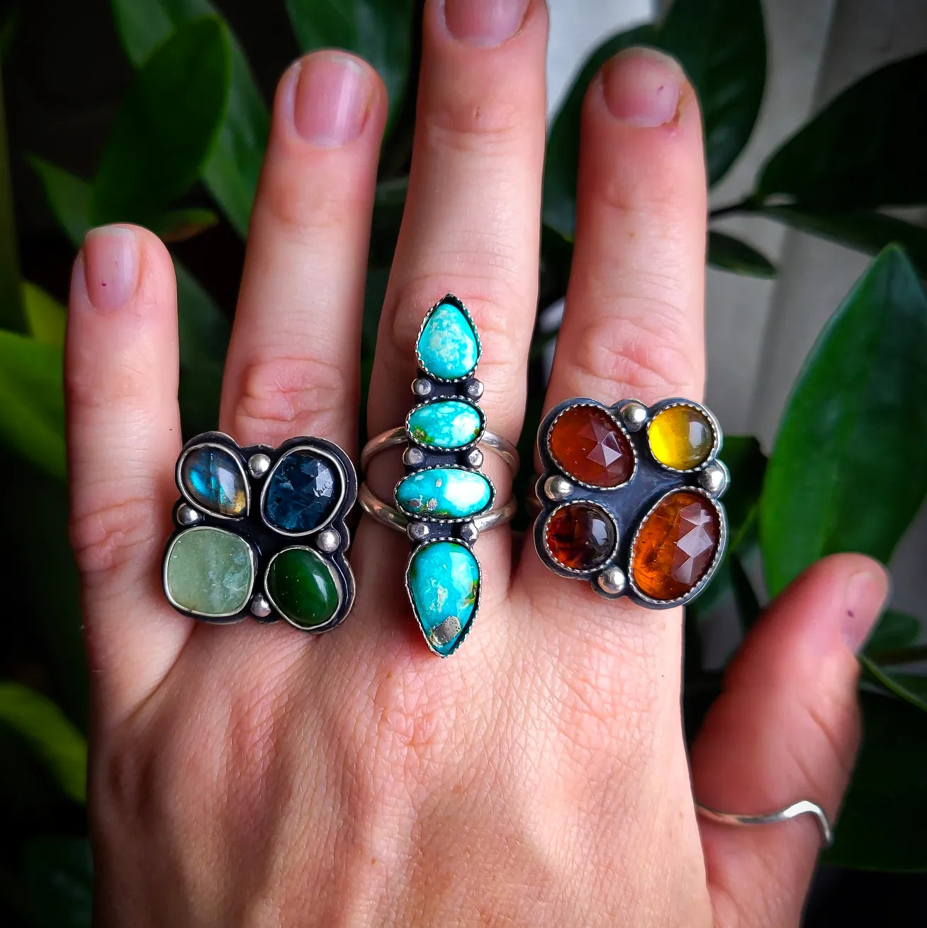 White Water Turquoise Stacked Ring