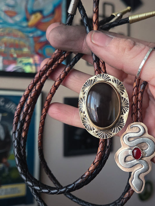 Banded Agate Bolo tie #2