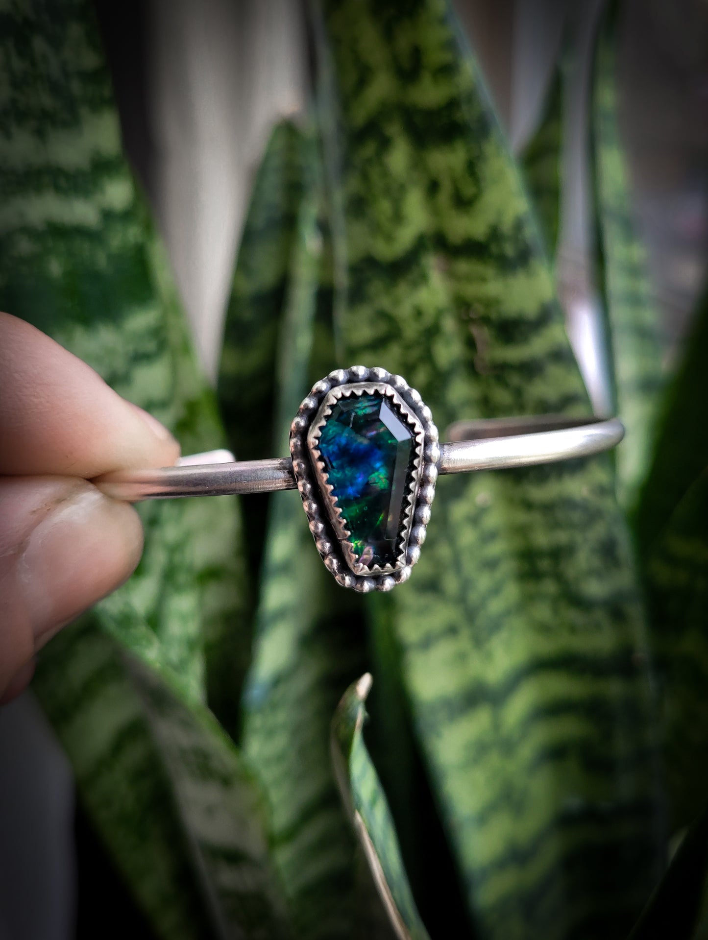 Green Abalone Doublet Cuff