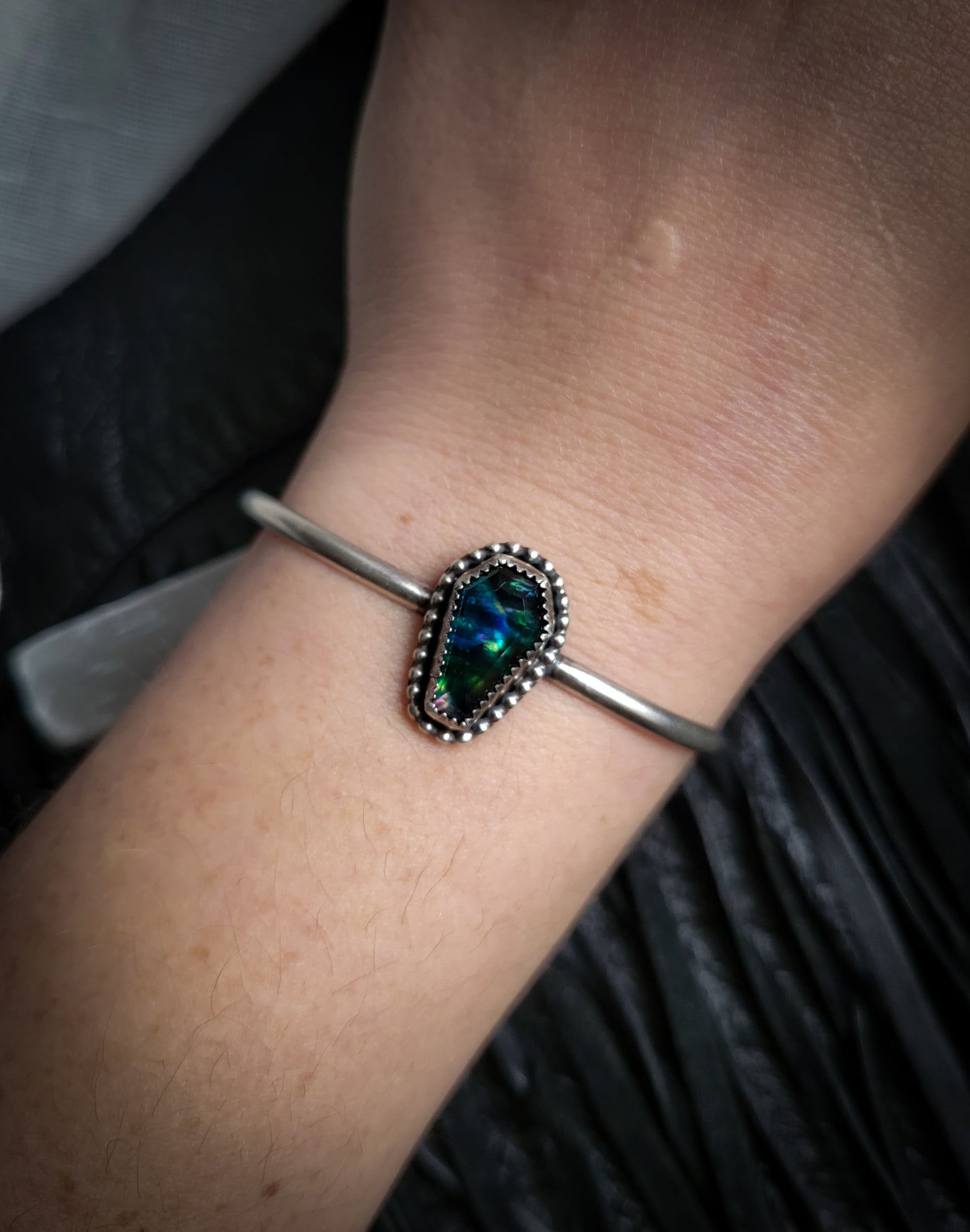 Green Abalone Doublet Cuff