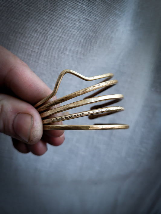 Bronze or Brass Stacking Cuffs